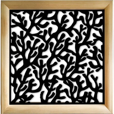 KORAL - Moduli Decorativi in Legno e PVC - Colore: nero - Misura: 48x48 cm (1/4)