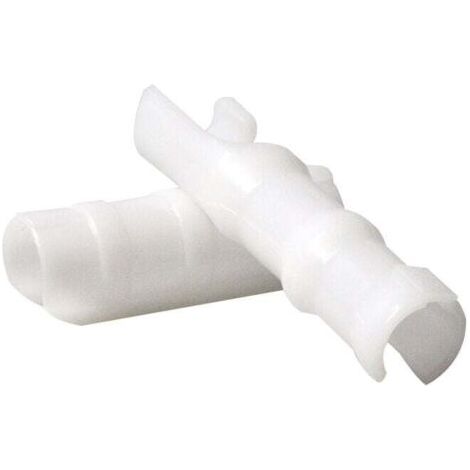 Lot de 10 mousquetons coupe-vent en ABS de 25 mm d'épaisseur, blancs, pour serre (1/4)