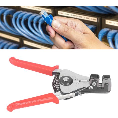 Pince à dénuder automatique multifonctionnelle rouge, outil de dénudage automatique robuste pour le câblage des fils. (1/5)