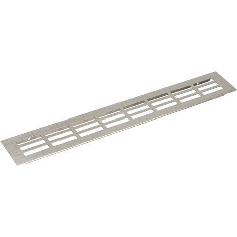 Grille d'aération 80/600mm imitation inox