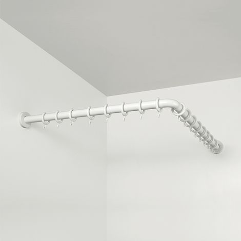 pba 01 tringle de douche, 800x800 mm en L, en nylon (1/3)