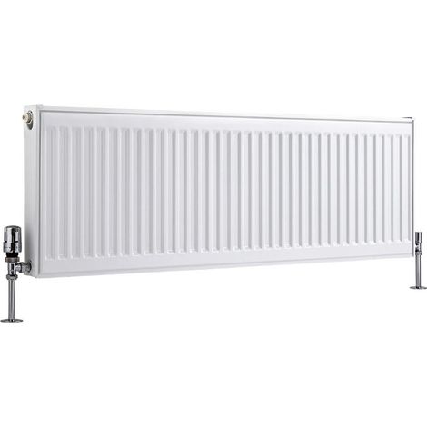 Hudson Reed – Radiateur horizontal à panneaux blanc type 11 40 x 120 cm – Acier durable – Puissance 925W – Garantie 10 ans