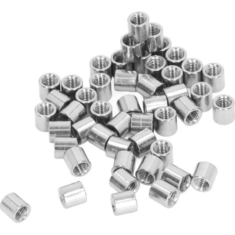 50 écrous de raccordement en acier inoxydable M5, filetage femelle, pour connexion de tige ronde (1/5)