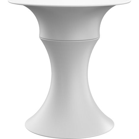Tavolino da Giardino Componibile Ø37x47 cm in Resina Arkema Olimpo Bianco (1/5)