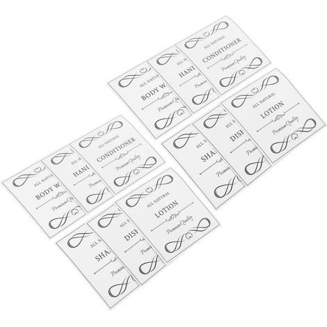 12-Piece PVC Soap Label Stickers, Waterproof (1/5)
