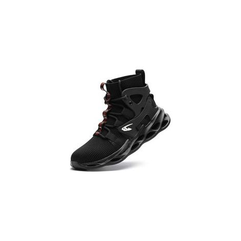 GDHZS-Chaussure de Securité Homme Femmes Légères Montante Basket de Securite S3 Respirante Chaussures de Travail Embout Acier - Noir 44EU 27cm,AAFGVC (1/5)
