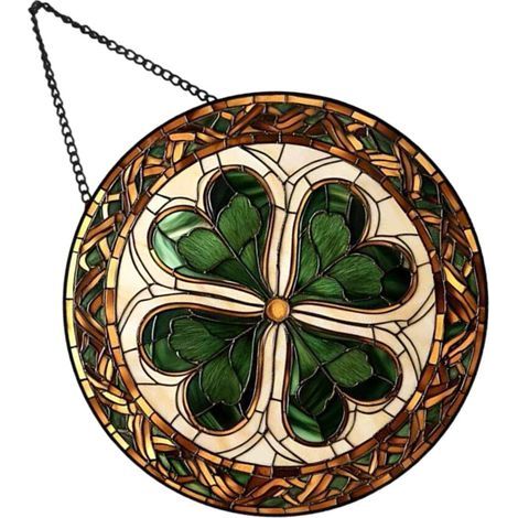 Attrape-soleil rond en vitrail, signe rond, plaques-20cm (1/2)