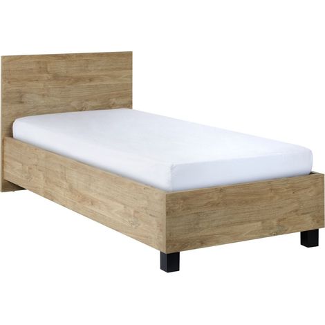 Cama infantil robusta 90x200 color roble dorado colección MEGEVE (1/4)
