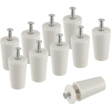 40 mm weiße Rollladenabdeckung für Rollläden und Jalousien mit Unterlegscheiben und Schrauben (10 Stück pro Packung) (1/5)