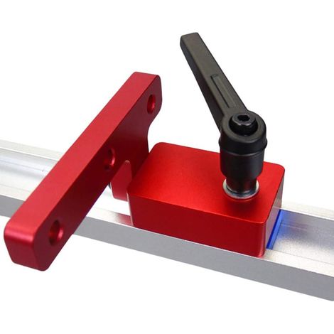 Pince à rainure en T, jeu d'écrous pour rail de guidage bleu, pince de rail de guidage en alliage d'aluminium, outil de serrage pour le travail du bois, pince à rainure pour le travail du bois, convie (1/4)