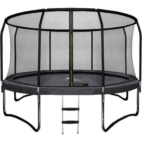 Trampolin - 305 cm - mit Netz und Leiter - bis 150 kg - schwarz