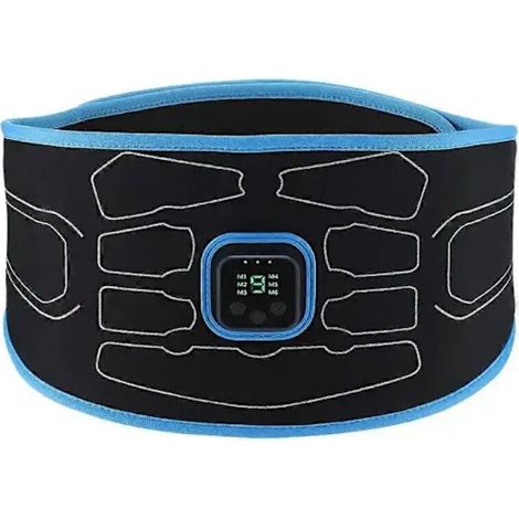 Ceinture d'électrostimulation abdominale (EMS), stimulateur musculaire pour le fitness et le remodelage corporel, unisexe, bleue-AquaForge
