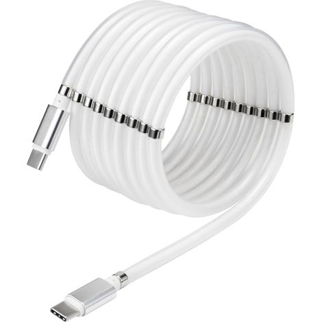 Renkforce USB-Kabel  USB 2.0 USB-C® Stecker, USB-C® Stecker 2.00 m Weiß vergoldete Steckkontakte TO-