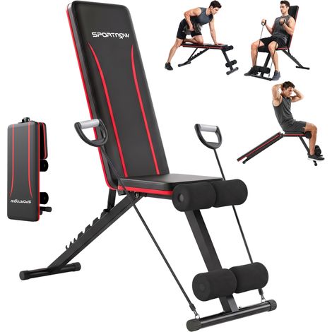 SPORTNOW Panca Pesi Regolabile per Palestra Domestica, Panca Pieghevole (1/5)