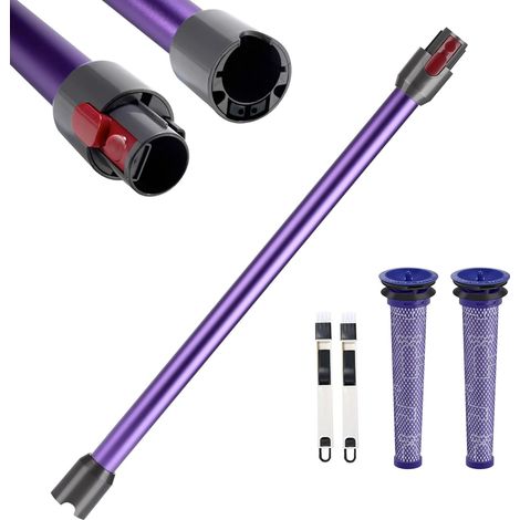 Tube Extension Rechange pour Dyson, Tube Télescopique Compatible pour Dyson V7 V8 V10 V11 V15, Tige Rigide à Dégagement Rapide pour Dyson avec Deux Petites Brosses, Violet (1/5)