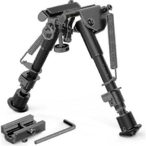 Bipied 2 en 1, hauteur réglable de 15 à 23 cm, adaptateur pour montage sur rail inclus. Ruikalucky (1/5)