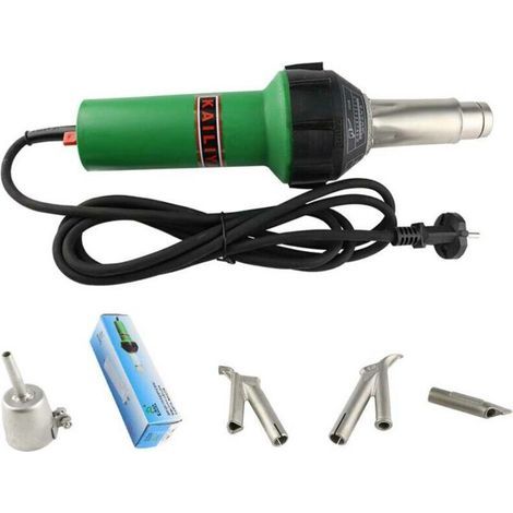 Soudure Plastique Air Chaud 1600W 50-650 ℃ Pistolet à Air Chaud Vitesse Buse Air Chaud Soudure Souder Soudage Pistolet Plastique PVC Vinyle Outil de Soudage (1/4)
