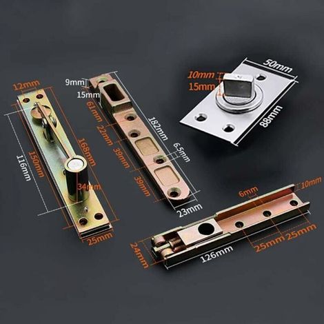 Charnières robustes pour porte rotative charge 150kg Charnières pivotantes dissimulées Acier inoxydable 360° Broche arbre de porte porte en bois Porte secrète Ajustable Charnière à pivot (1/3)