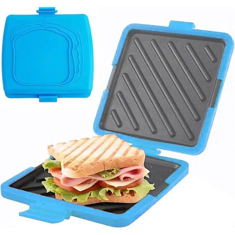Four à Micro-Ondes Sans Fil Bleu avec Grille à Sandwich en Silicone – Mini Four Portable pour Réchauffer et Cuisiner (1/5)