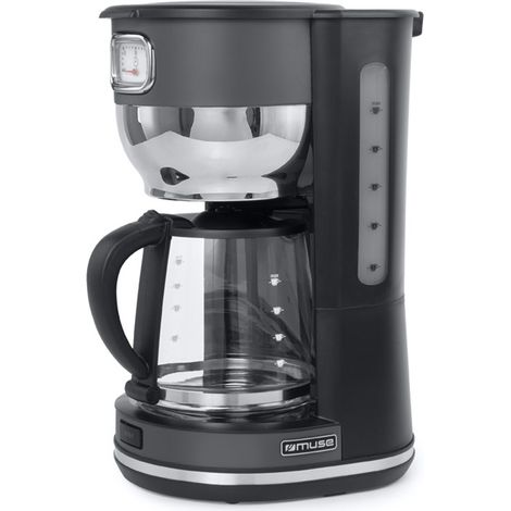 Cafetière Muse MS-220 DG - Porte-filtre - 1000W - réservoir 1.4 L (10 tasses) - Cadrant rétro de maintien de la température (1/4)