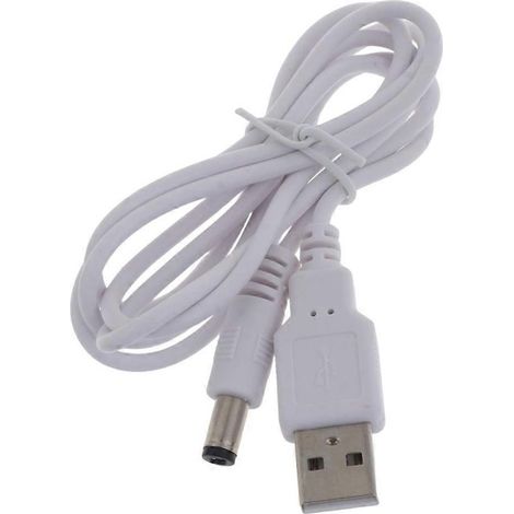 Câble d'alimentation USB mâle vers DC 5.5mm x 2.5mm mâle pour routeur, enceinte, lampe LED - 1 mètre (1/4)