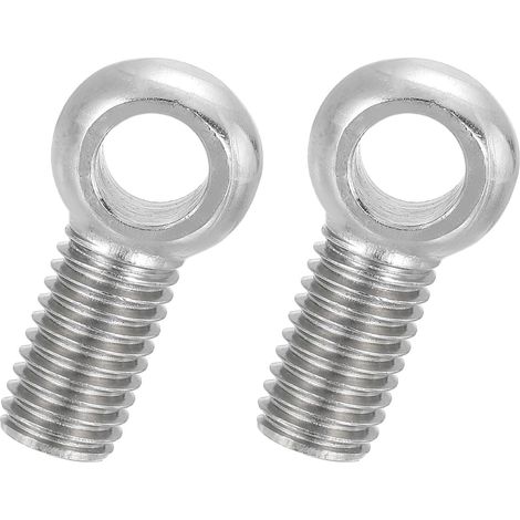 2 Pcs Boulon à Œil M12x30mm Boulon à Œillet de Levage pour Balancement d'Épaule, Vis Filetage Complet en Acier Inoxydable 304, Filetage Métrique Trou Coulissant, Couleur Argentée (1/5)