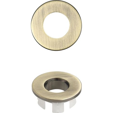 Architeckt Bathroom Basin Sink Overflow Hole Cover - Brushed Brass (1/2)