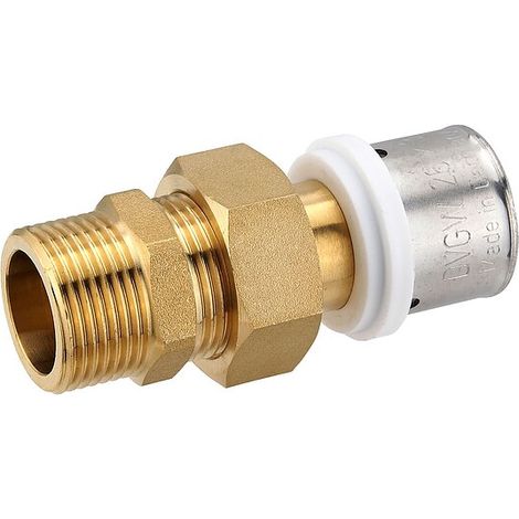 Pressfitting-Verschraubung 26 x 3,0 mm - 3/4 Zoll Außengewinde flachdichtend für MV-Rohr