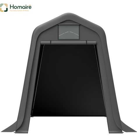 HOMAIRE Abri de Rangement Polyéthylène Etanche 245x183x217cm Gris UV et Vente Résistant pour Véhicules Bicyclettes et Outils