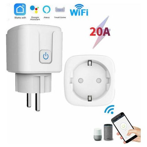Prise intelligente Wifi 20A avec mesure de puissance AI voix téléphone portable télécommande prise européenne LKBD (1/5)