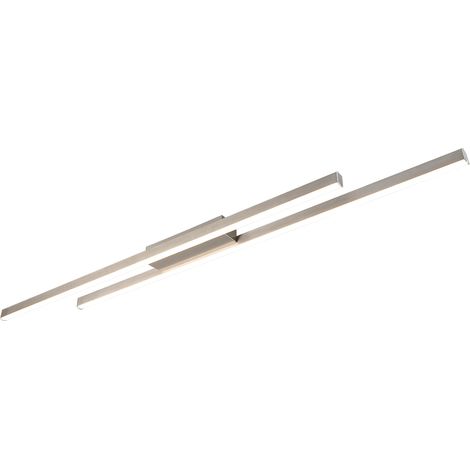 Plafoniera LED, metallo, nichel opaco, 110x5x8,5 cm, Odio (1/4)