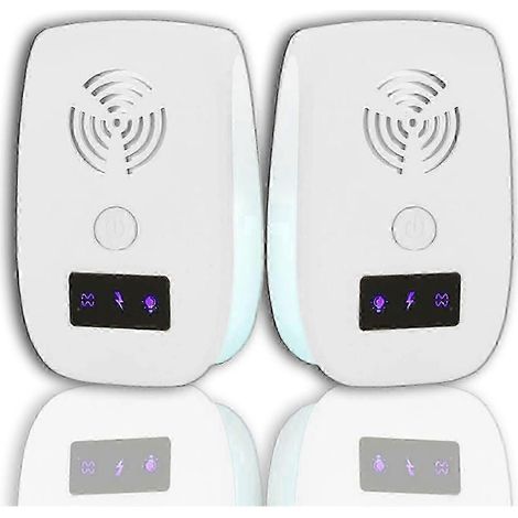 Insert anti-insectes à ultrasons, répulsif électronique contre les insectes - anti-moustiques (norme européenne, lot de 2) (1/5)