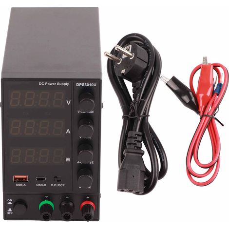 Alimentation DC réglable 30V 10A DPS3010U, chargeur USB rapide, source de tension stabilisée 4 chiffres, prise UE 220V, bloc d'alimentation de maintenance (1/5)