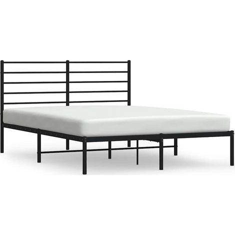 Maison Exclusive - Cadre de lit métal sans matelas avec tête de lit noir 120x190cm
