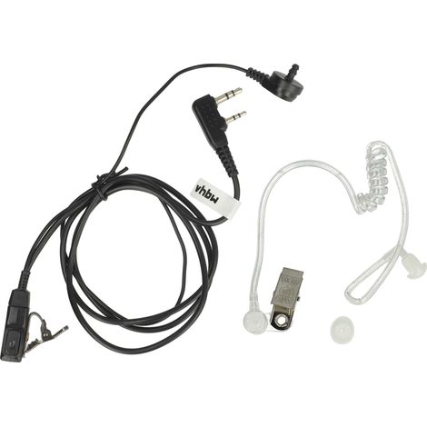 vhbw Headset kompatibel mit Kenwood TH-D7A, TH-D7A(G), TH-D7AG, TH-D7E, TH-F6A, TH-F6, TH-G71, TH-F7E, TH-F7, TH-D7 Funkgerät - schwarz