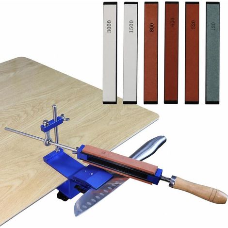 Irovami Affûteuse portable professionnelle pour couteaux et outils de cuisine en métal, meuleuse à angle fixe avec pierres à aiguiser (1/5)