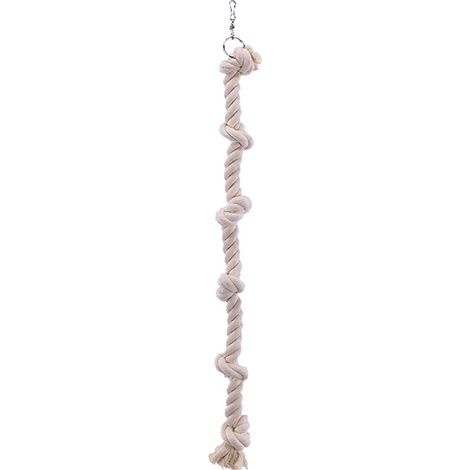 Nobby, corda da arrampicata in cotone con 6 nodi per pappagallo, diametro 100 cm x 25 mm