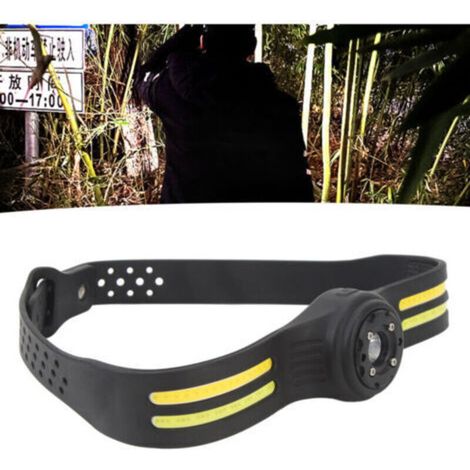 Lámpara frontal COB, lámpara frontal ligera con detección de movimiento, recargable, ángulo ajustable, lámpara frontal brillante para camping, DUBUNS (1/2)