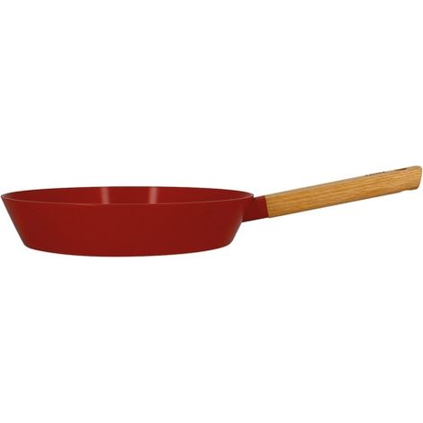 Poele sauteuse Ogo POELE ECTOR 28 CM EN ALUMINIUM REVETEMENT CERAMIQUE PAPRIKA AVEC MANCHE EN BOIS