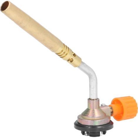 Pistolet à souder à gaz en laiton, chalumeau à souder à flamme puissante, 1 tube, allumage pour réchaud à charbon de bois pour barbecue (1/5)