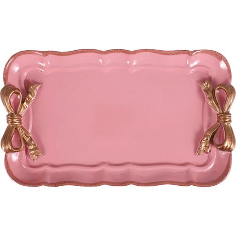 Soporte cuadrado para tartas de estilo europeo con diseño anudado, 12 x 20 cm, color rosa. (1/4)