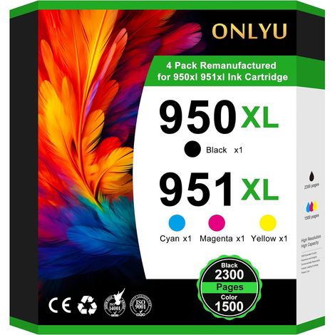 Cartouches d'encre 950XL 951XL Remplacement des Cartouches HP 950 951 (1/5)