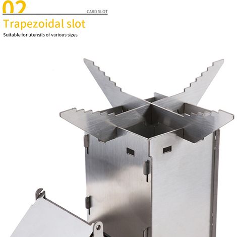 Poêle à Bois Portable en Acier Inoxydable pour Randonnée et Camping (1/5)