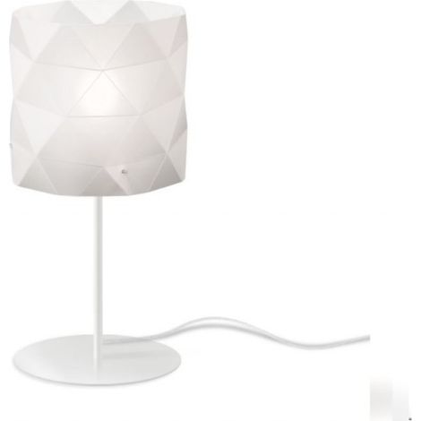 Base de lampe de table et tige en métal blanc cm. 13x36h
