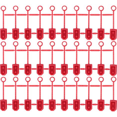 30 Pièces Cache-Bornes de Batterie Drone Étanches Antipoussière pour Connecteur XT60 - Protection Rouge (1/5)