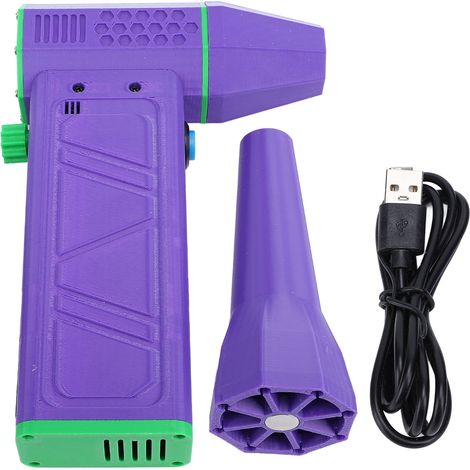 Ortviai Souffleur Électrique Portatif Rechargeable 140 000 tr/min pour Voiture, Séchage Cheveux et Refroidissement – Violet (1/5)