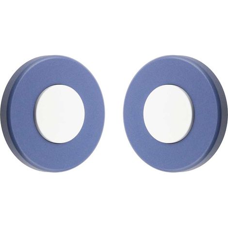 2x Bouton de meuble plastique diamètre extérieur 40mm hauteur 25mm Porte Poignée Commode Etagère Cuisine Salle de bain Chambre Enfant Fille Garçon Armoire, blanc et bleu (1/2)