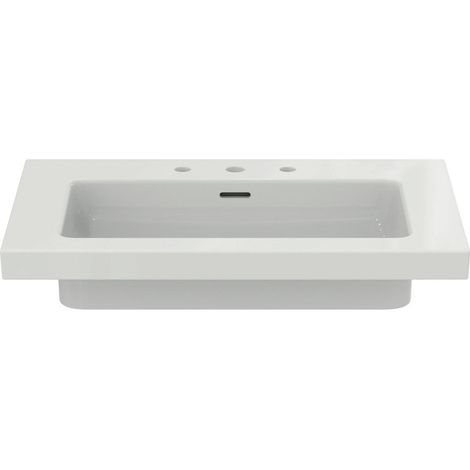 IS Meuble lavabo Extra 3 compartiments avec vasque intégrée 810x510x150mm Blanc