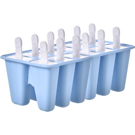 Moldes de silicona reutilizables para paletas heladas (12 unidades), sin BPA, fáciles de desmoldar, con palitos, para niños y adultos. Ideales para hacer paletas heladas caseras. (1/5)