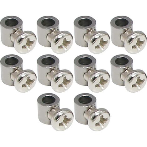 Lot de 10 serre-câbles à trou de 33 mm avec vis M4 pour fixation de supports photos (1/5)